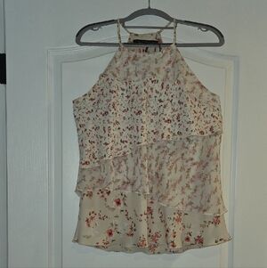 White House Black Market Layered Floral Blouse